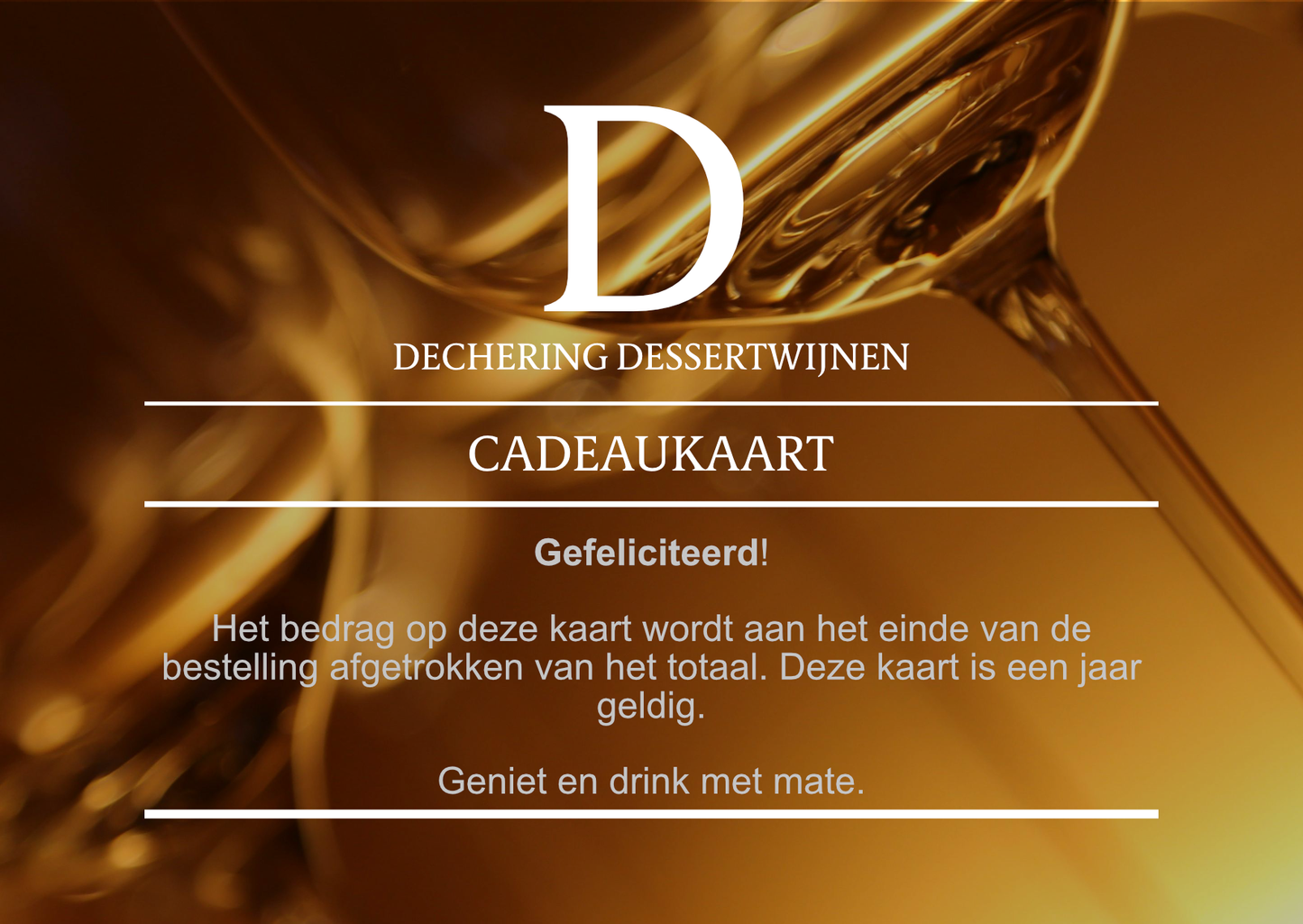 Dechering Dessertwijn cadeaukaart